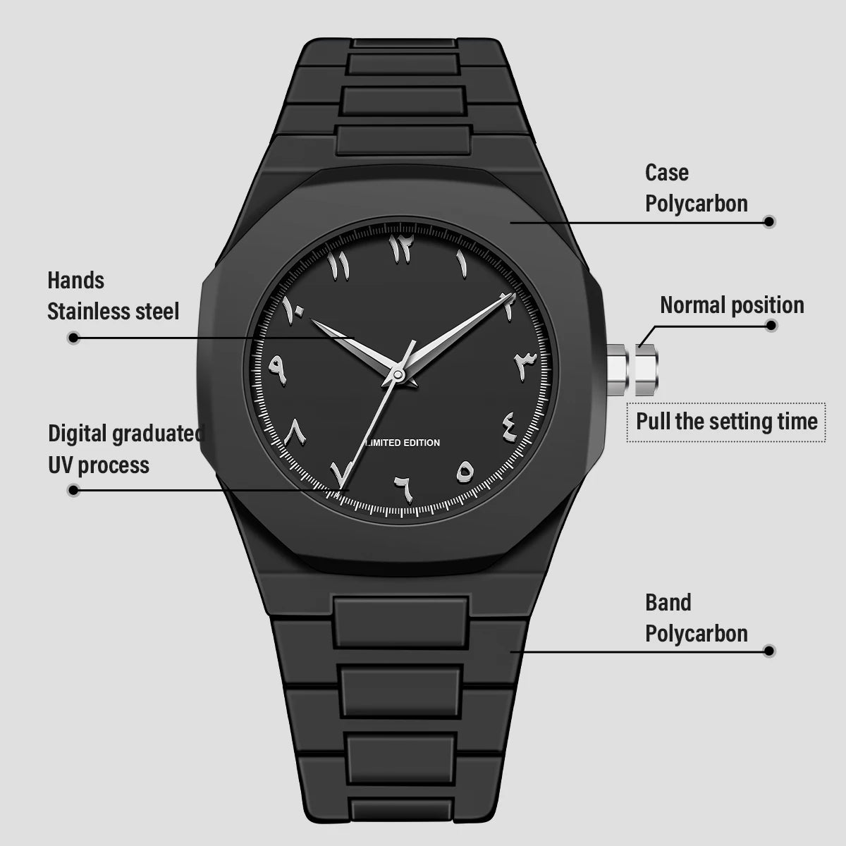 Modern Minimalist Sketching Creative Sports and Leisure Watch Creative Design Waterproof Watch