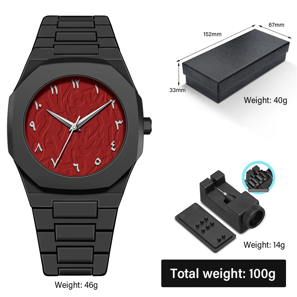 Modern Minimalist Sketching Creative Sports and Leisure Watch Creative Design Waterproof Watch