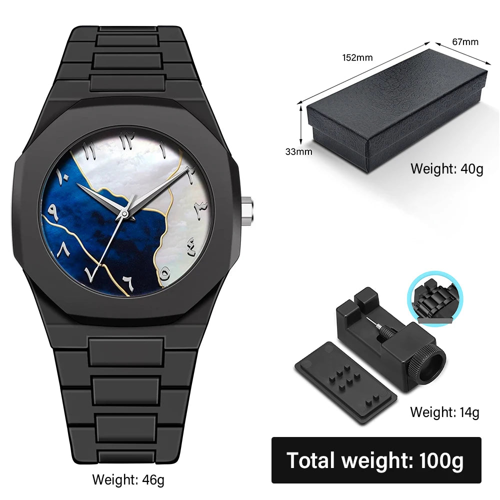 Modern Minimalist Sketching Creative Sports and Leisure Watch Creative Design Waterproof Watch