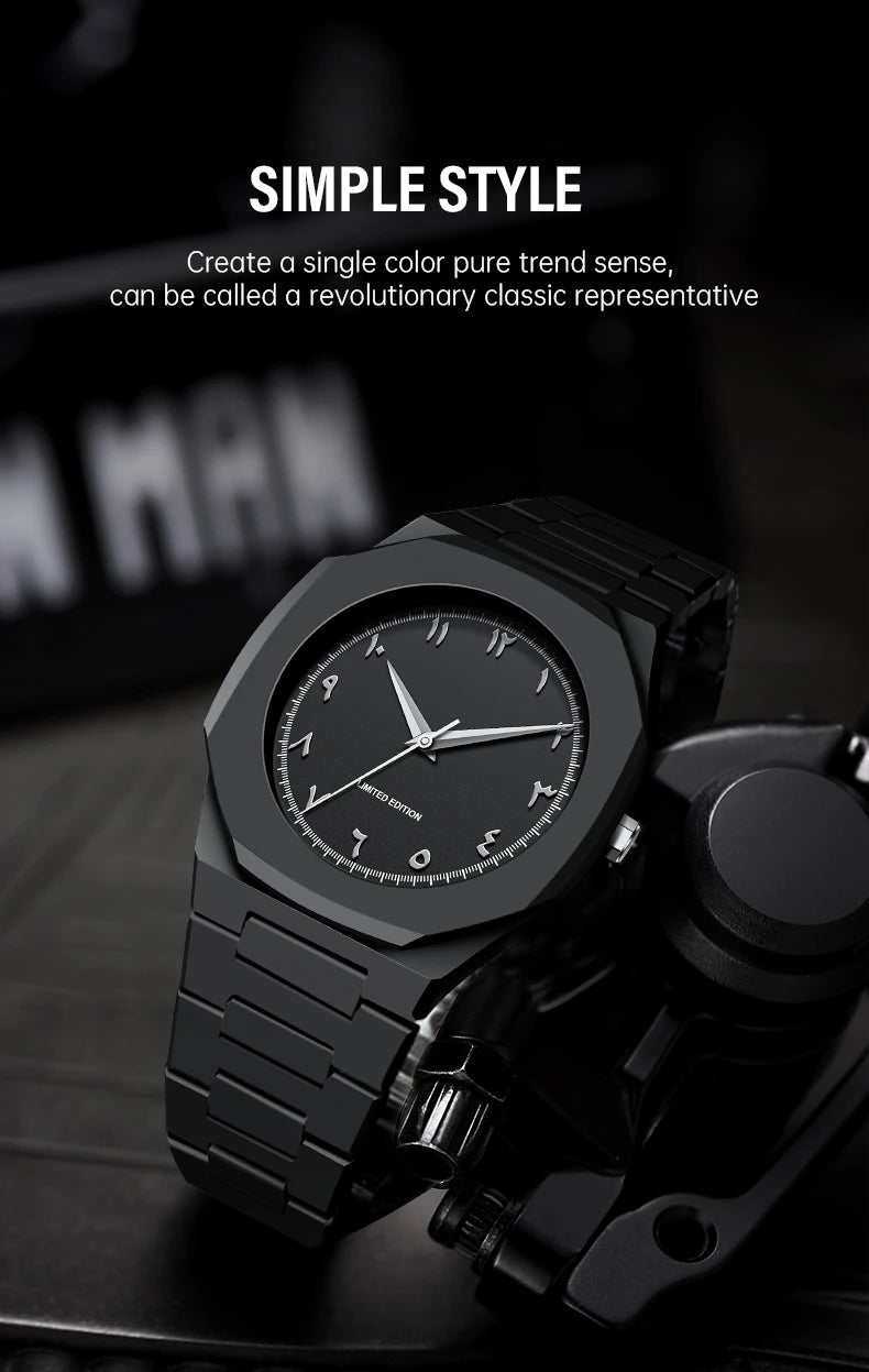 Modern Minimalist Sketching Creative Sports and Leisure Watch Creative Design Waterproof Watch