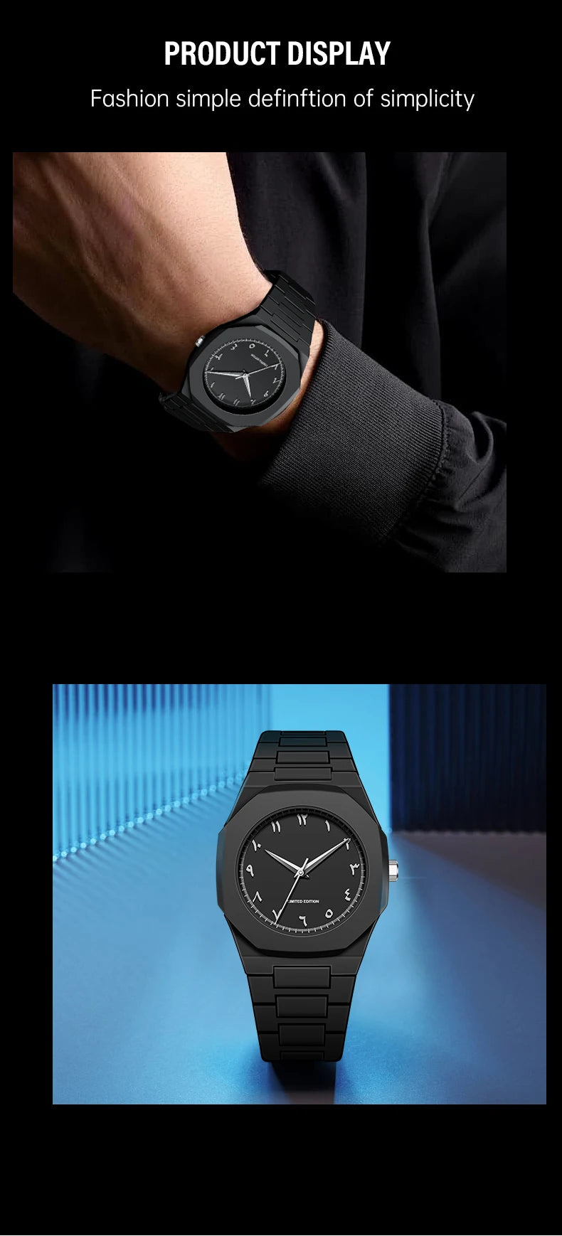 Modern Minimalist Sketching Creative Sports and Leisure Watch Creative Design Waterproof Watch
